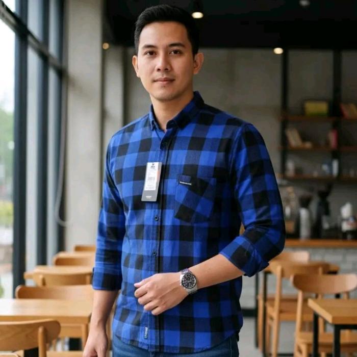 Promo Kemeja Flanel Kotak Lengan Panjang Pria Wanita Bahan Woll Tebal Nyaman Dipakai Distro Rompi