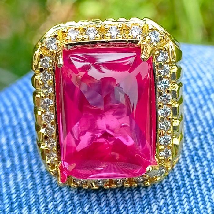 CINCIN  BATU AKIK MERAH SIAM ROSE BANGKOK GRADE A TOP QUALITY