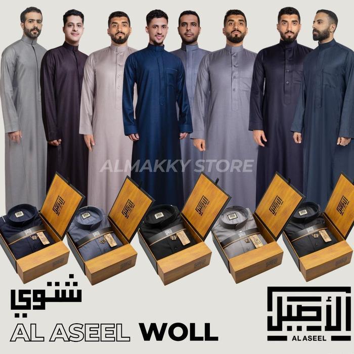 Jubah Al Aseel Wool Premier - Gamis Pria Saudi Al Asheel Premium Wol Wool Winter Thobe