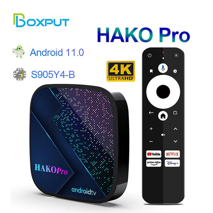 Hako Pro Android 11 TV Box Google Certified 2+16GB RAM 8K Netflix HD