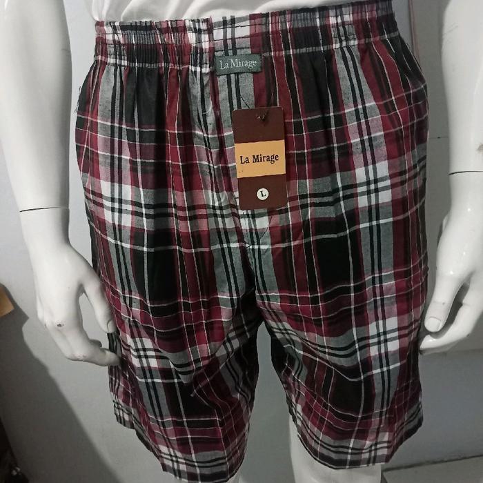 Celana Boxer La Mirage CB 610 Katun Dewasa Santai Cowok