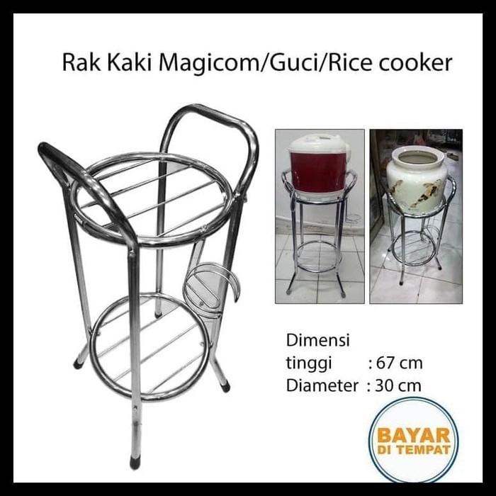 READY Rak Guci Stainless Serbaguna / Meja Guci Galon Magic Com Kekar