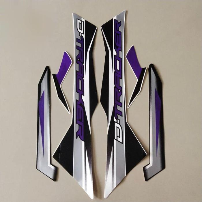 stiker striping motor kawasaki D-Tracker ungu OSEAN