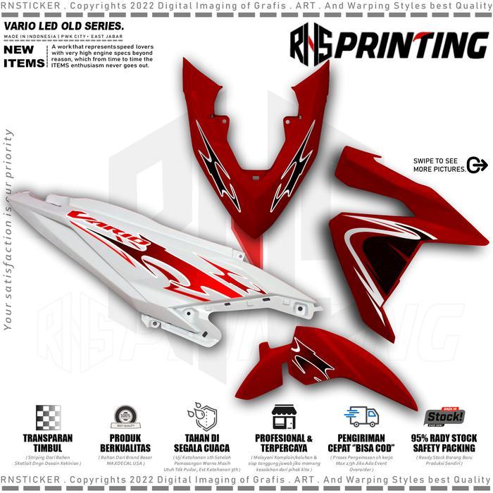 RNS Striping Transparan Vario Led Old Striping Transparan Vario 125-150 Stiker Vario Simple Style