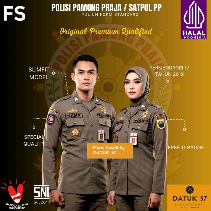 [FULL SET] Original Premium by Datuk 57 : Seragam Kemeja Atasan Bawahan Celana Rok PDL 1 PDL 2 Satpo