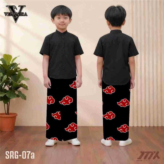 sarung instan akatsuki laki laki sarung motif akatsuki anak-anak fullprinting SRG-07a