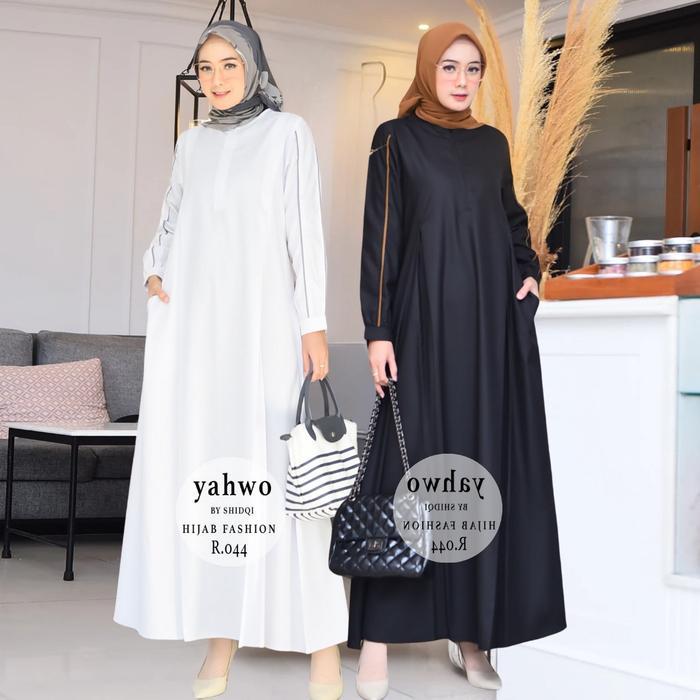dress Wanita Lebaran 2025.gamis Warna Hitam.gamis Putih busuy.gamis toyobo kombinasi.Gamis Yahwo Ori