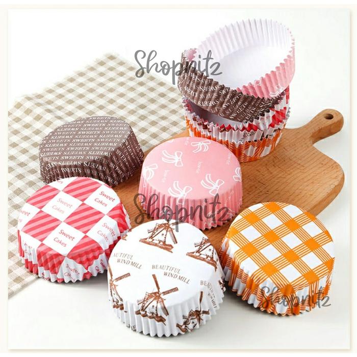 Paper Cup Case Roti Bulat Cup Paper Bulat Kertas Roti Baking Bluder