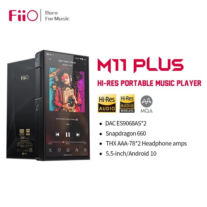 Kartu TF Gratis + FiiO M11 Plus Pemutar Musik Hi-Res MP3 Android
