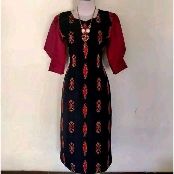 Dress tenun wanita baju natal