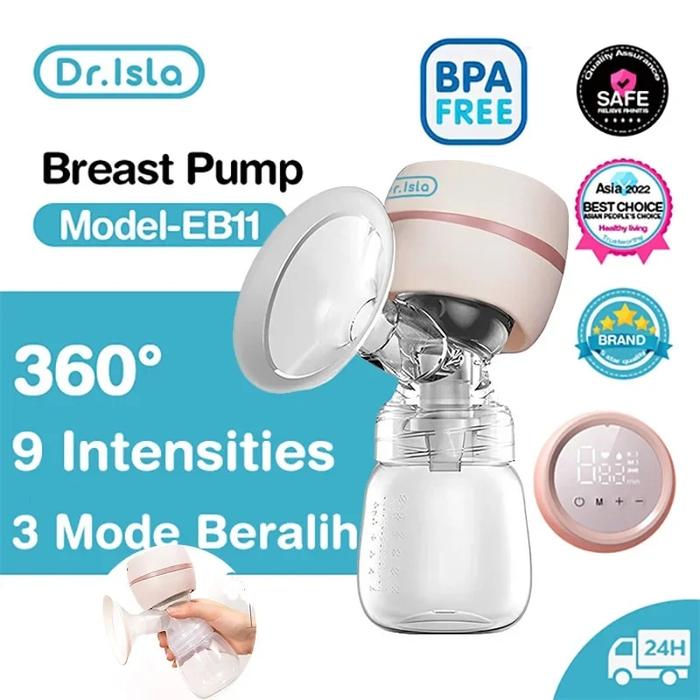 Dr.isla Automatic  Electric Breast Pump USB Chargable  Portable Breast Pump Silent Powerful Suction 