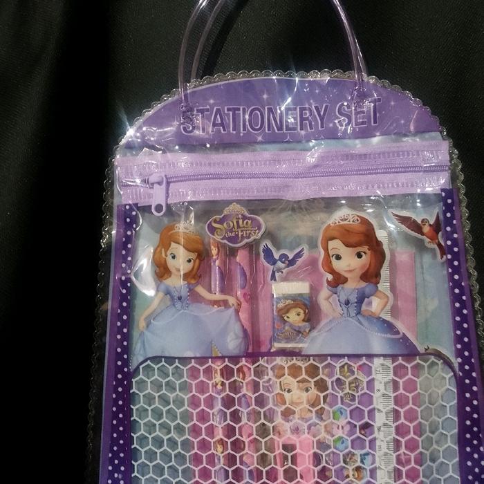 Tas Anak Sofia The First Isi Buku Pensil Dan Penggaris Set Stationery Lucu Dan Praktis