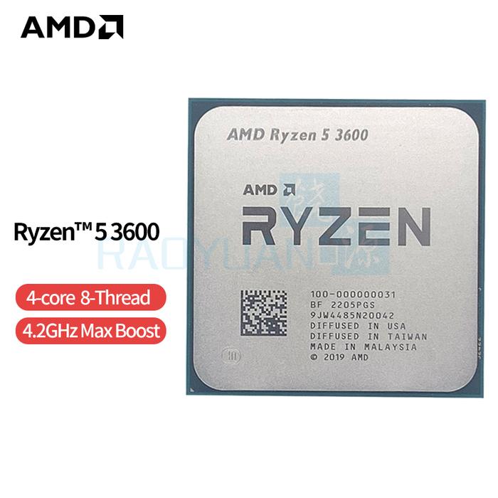 AMD Ryzen 5 3600 R5 3600 3.6 GHz Six-Core Twelve-Thread CPU Processor