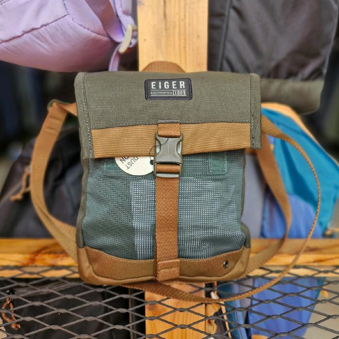 SLING BAG EIGER 7184 RIVULET POUCH BAG-2L-OLIVE-TAS SELEMPANG COWOK-DAILY USE FASHION PRIA