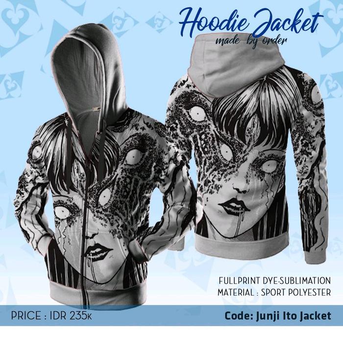 Jaket JUNJI ITO HORROR Custom Hoodie Jacket bisa custom bebas request