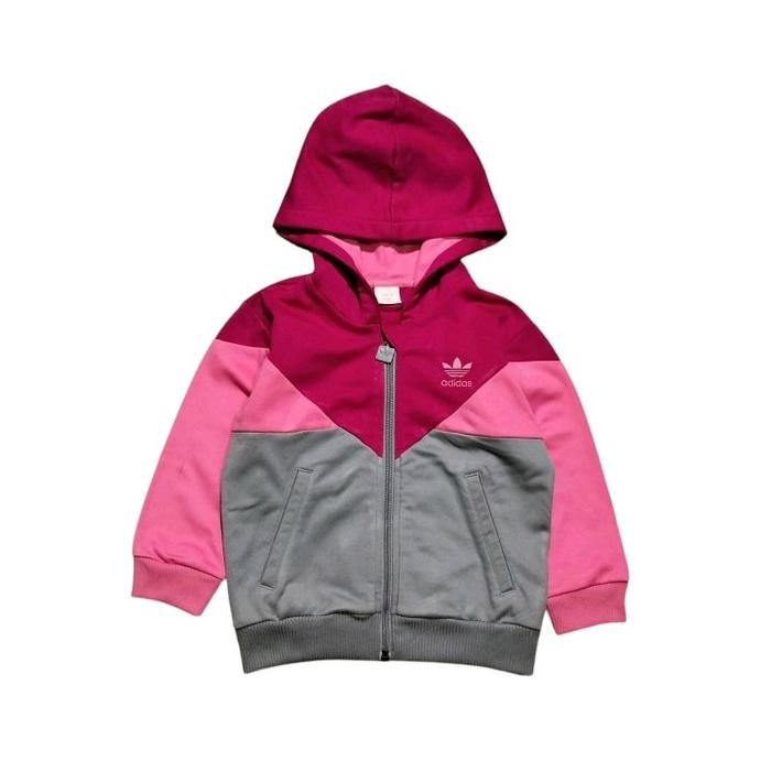 ADIDAS kids women jacket tracktop Hoodie  size 036 fit 3 - 4 th (P39xL34)
