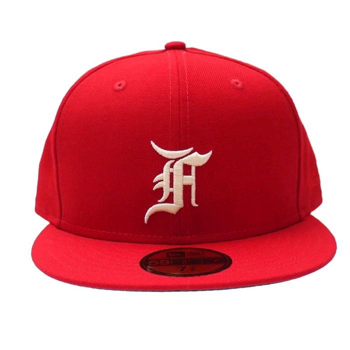 [TERMURAH BISA NEGO] TOPI ESSENTIALS FEAR OF GOD X NEW ERA 59 FIFTY FITTED 7 1/4 CAP MERAH SECOND LI