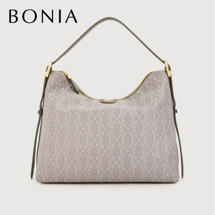 Bonia - Nuccia Monogram Shoulder Bag Dark Green
