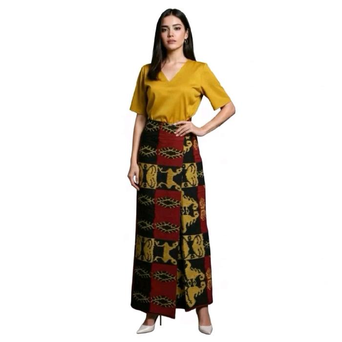 [Baju+Sarung+Tas Sepuk] - Setelan Tenun Original Premium Tebal Motif Toraja Ntt Flores Asli Jepara K