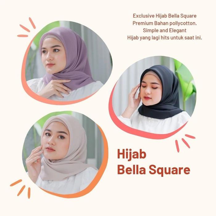 terlaris bella square taro || kerudung segi empat bella square warna taro premium •taro•