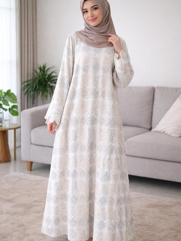 Abaya Jumbo Off White 001