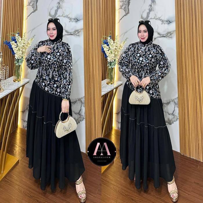 GAMIS TILE BORDIR UMOAK MIX PAYET by ABANG ADEK COLLECTION