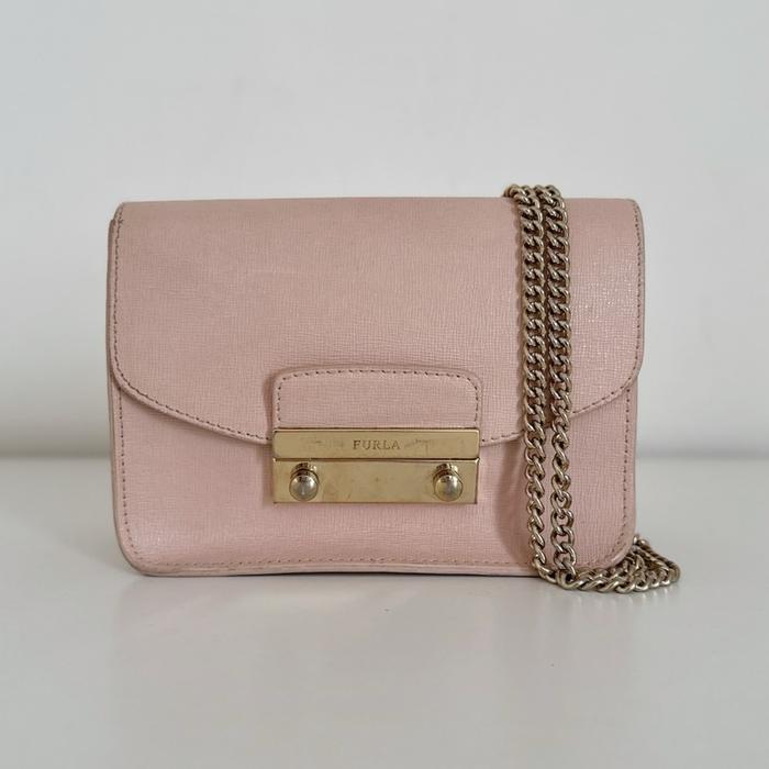 Furla Julia Mini Crossbody Bag in Magnolia Pink ORIGINAL PRELOVED
