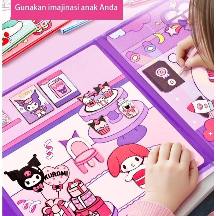Quiet Book Diy Mainan Sanrio Anak Quiet Book Busy Book Buku Tempelan Karakter