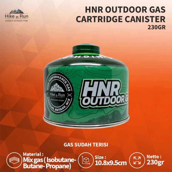 Tabung Gas Mini Portable Canister Ulir Kanister Beserta isi Gasnya Hike N Run HNR 230GRAM Dan 450Gra