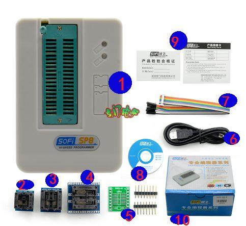 Sp8-a Mainboard Graphics Card Router Notebook BIOS USB Programmer