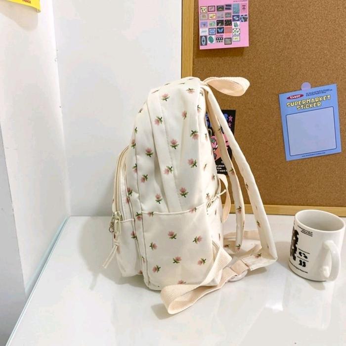 Tas ransel sekolah anak  motif dusty fashion 2025 backpak Perempuan banyak kantong muat airy bentuk 