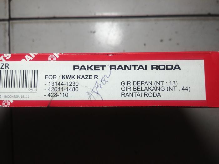 Gir Set/ Gear Set/Chain Kit Indopart/Indoparts Kawasaki Kaze/Kaze R #Gratisongkir