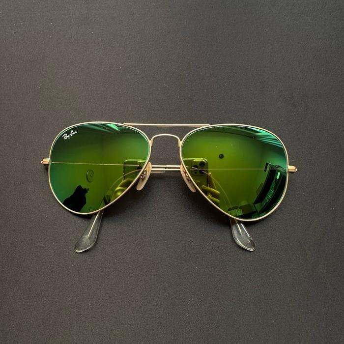 RB3025 Aviator Green Sunglasses