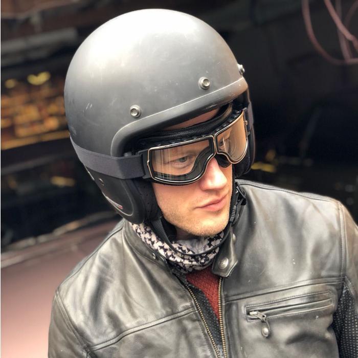 Kacamata Goggle Google Helm Retro Pilot Classic Vintage Dewasa