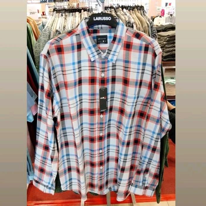 larusso kemeja  Motif flanel panjang Casual unisex new arival