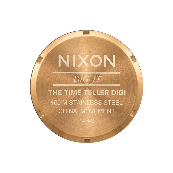 JAM TANGAN PRIA DIGITAL NIXON A948502 TIME TELLER DIGI SS ALL GOLD
