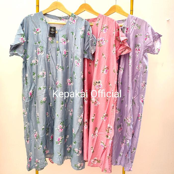 KEPAKAI | Daster Payung Rayon Jumbo LD 140 Busui  Bumil Friendly Kain Lembut Halus Motif Nyaman Panj