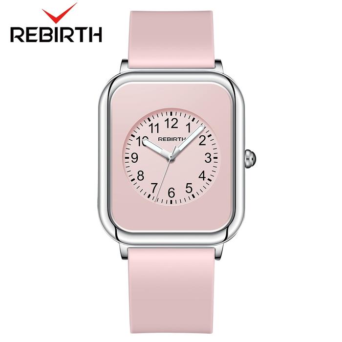 REBIRTH Jam Tangan Wanita Korean Style Display Kuarsa Tahan Air Tali Silikon RE096