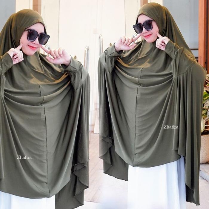 Almira Lengan Jersey Antem Dagu Jumbo Hijab Lengan Bergo Jumbo