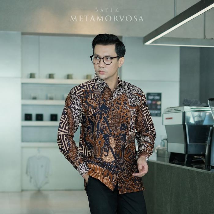 BATIK METAMORVOSA - Baju Batik Pria Premium Lapis Furing Motif Terbaru Bahan Katun Halus