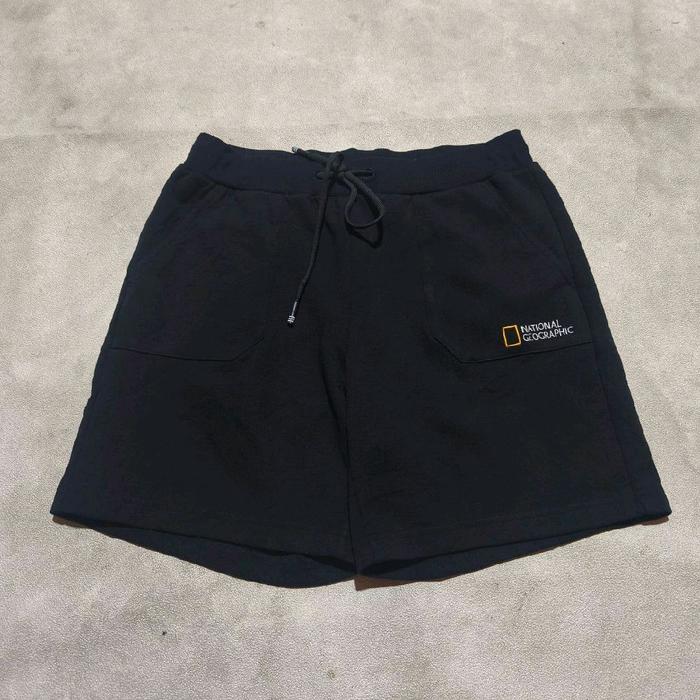 Celana pendek pria outdoor hiking gunung NatGeo hitam bekas