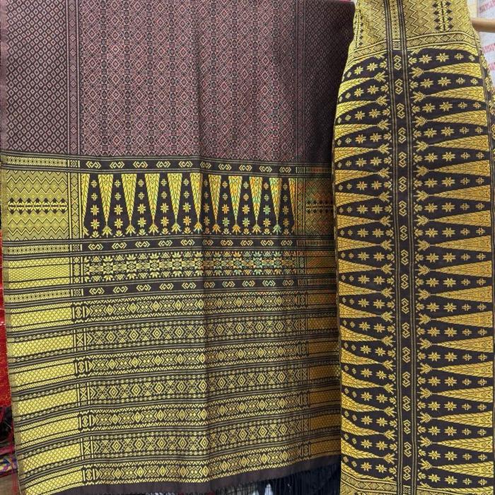 TUMTUMAN TANPA SAMBUNG BENANG EXTRA BEMBERG WARNA KOPI GOSONG