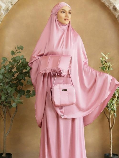 RAYAAINUN - Nuha Pray Set Pink For Hijup / Mukena