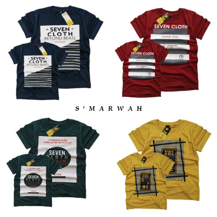 COUPLE (DEWASA ANAK) TERLARIS KAOS SEVENCLOTH KAOS COUPLE KAOS ANAK COD7