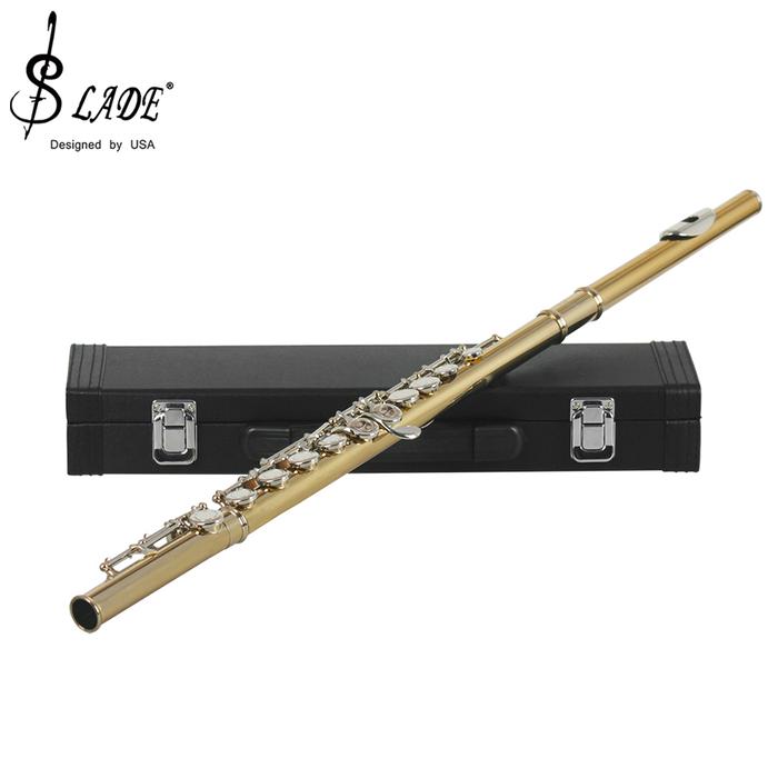 SLADE Gold-plated Silver Keys 16 Holes Flute Woodwind Instrument