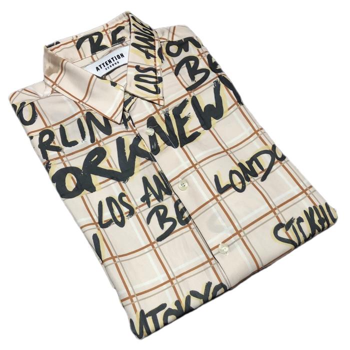 KEMEJA ATTENTION CASUAL NON POCKET SECOND ORIGINAL