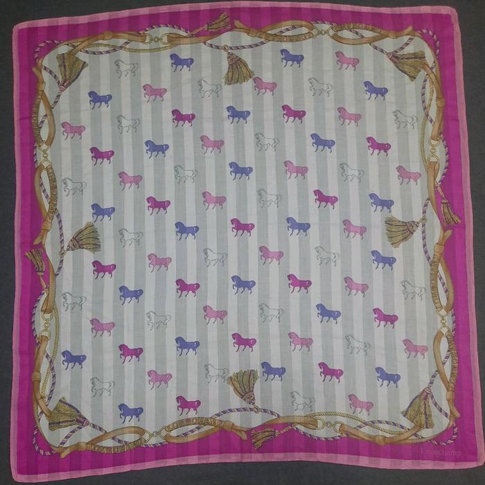 Saputangan Longchamp Original Vintage Handkerchief Rare