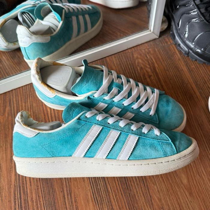 Adidas campus 80s suede mint green casual original murah - sneakers second market