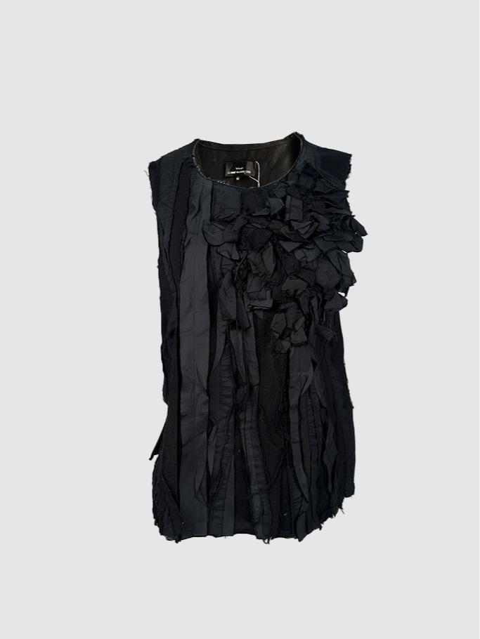 Pre-Owned tricot COMME des GARCONS 2003AW Garment-dyed Cotton Cut-off Top  – XSML ft. KLD Curated