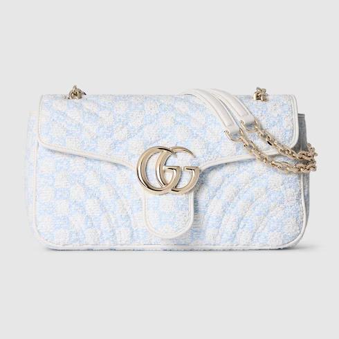 Tas messenger,Tas Premium Wanita,GG Marmont medium shoulder bag,blue